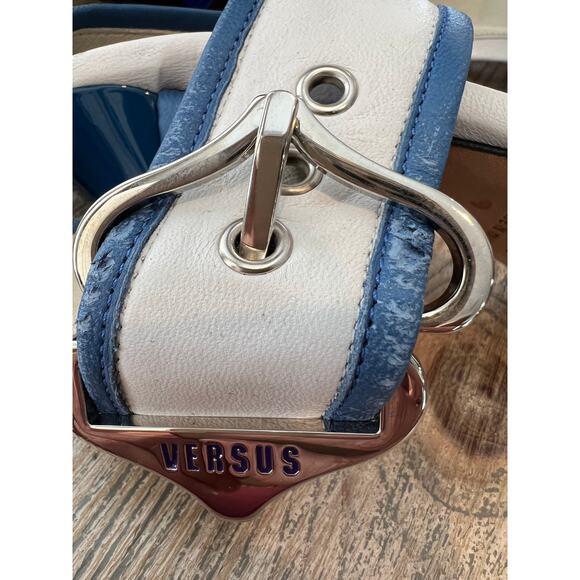 Versace Versus Heeled Sandals White Blue 39 - Picture 10 of 11
